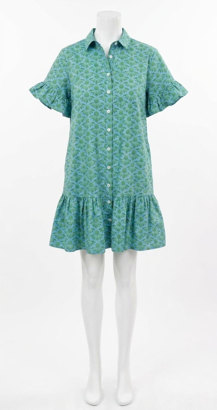 NEW IVY JANE coneflower dress in blue
